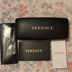 Versace Black Case Small with Gold Accents